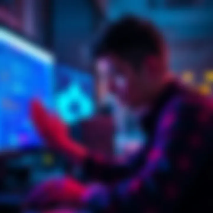 A frustrated person looking at a computer screen during the onboarding process for Pi Network, highlighting issues with KYC compliance
