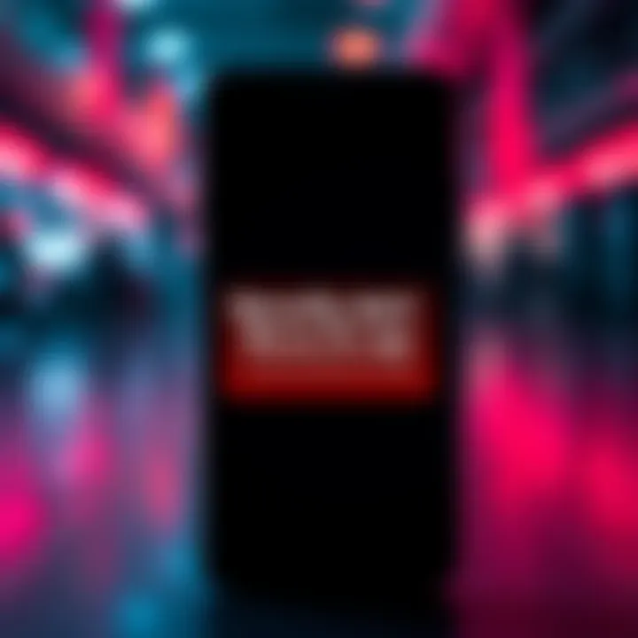 A OnePlus 9 Pro smartphone displaying a security alert message on the screen, indicating access is blocked to an app.