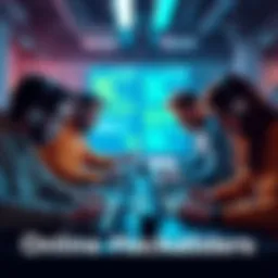 A group of people collaborating on laptops during an online hackathon, showcasing teamwork and innovation.