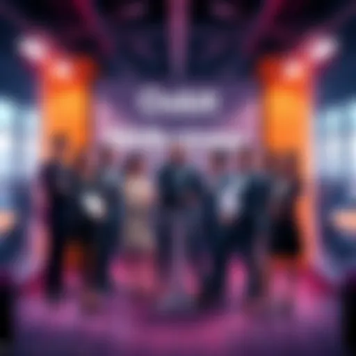 Oobit Business team presenting their stablecoin solutions to a group of business professionals in a modern office setting