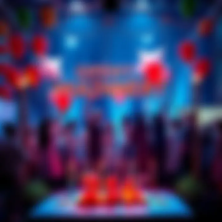 Open Mainnet Anniversary Celebration A group of people celebrating the anniversary of the Open Mainnet with balloons and decorations