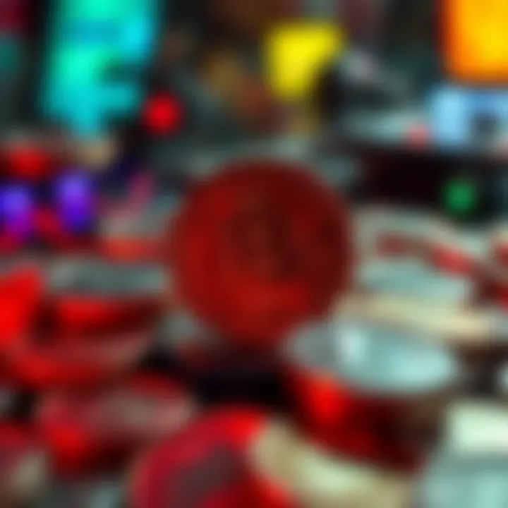 Visual representation of a digital currency system with tokens that decrease in value over time, promoting spending.