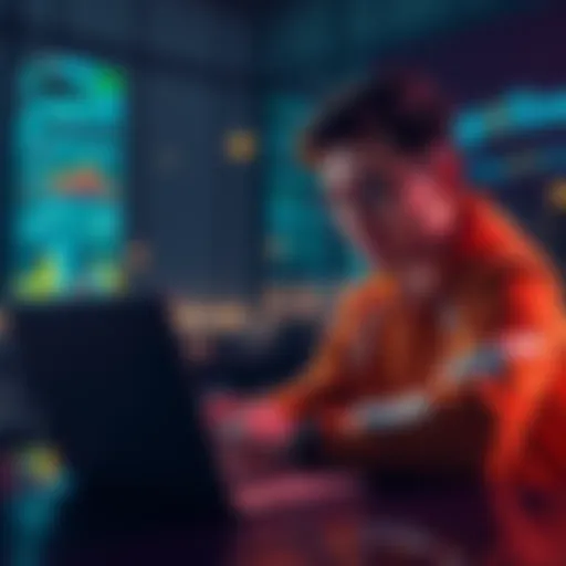 A worried person checking financial updates on a laptop about Optimus Fin tokens