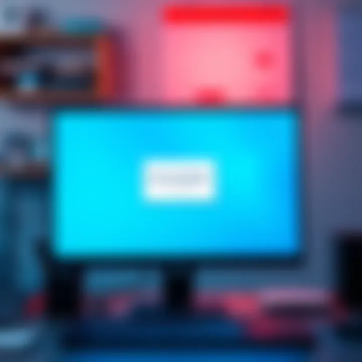 Out of Office Notification A desktop computer displaying an out of office email notification with a calendar in the background.