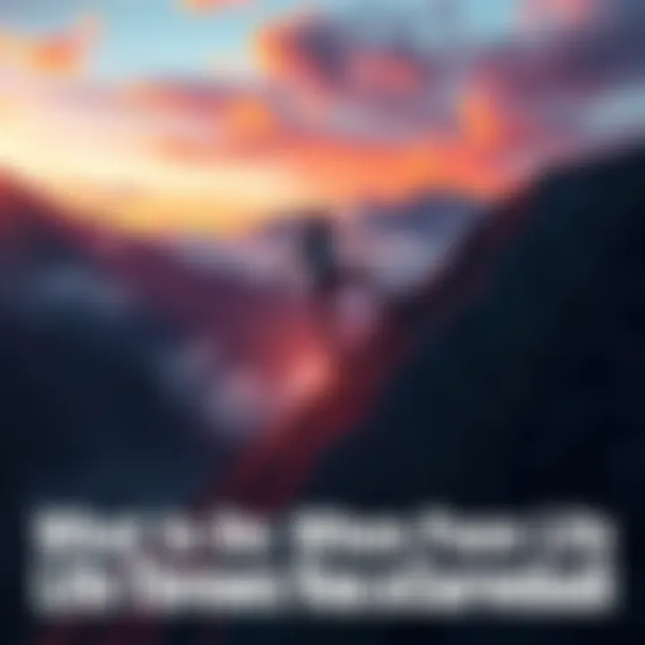 A person climbing a steep hill, symbolizing resilience and strength in the face of adversity.