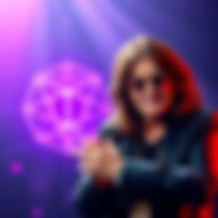 Ozzy Osbourne poses with the Hedera Hashgraph logo, showcasing his interest in blockchain technology.