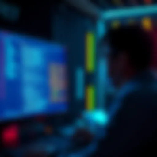 A person looking at error messages on a computer screen related to node isolation and CGNAT in P2Pool mining.