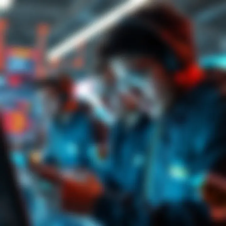 A team working on a palm-scan identity verification system with blockchain integration.