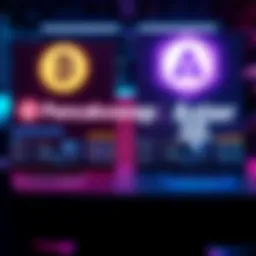 A visual comparison of Pancakeswap and Aster decentralized exchange platforms, showcasing their logos and user interfaces