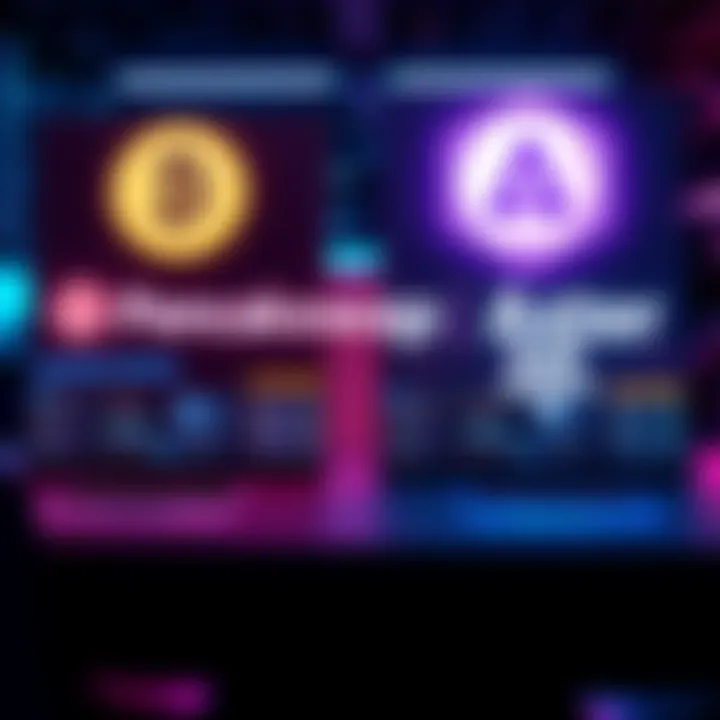 A visual comparison of Pancakeswap and Aster decentralized exchange platforms, showcasing their logos and user interfaces