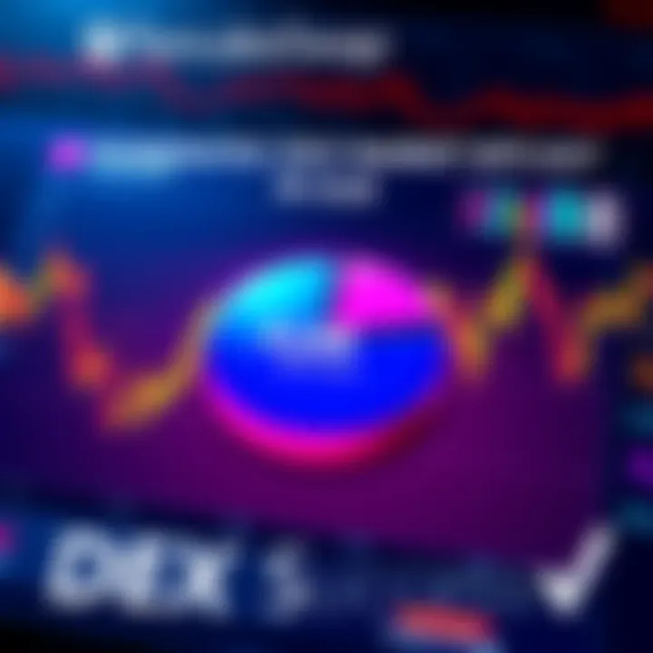 Chart showing PancakeSwap's $188 billion trading volume in July, highlighting its market dominance with a large pie chart segment for DEX trades.