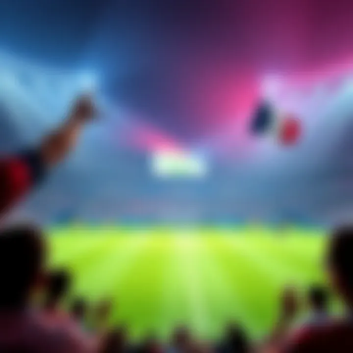 Fans gather to watch Paraguay face France in a high-stakes soccer match with a large prize on the line.