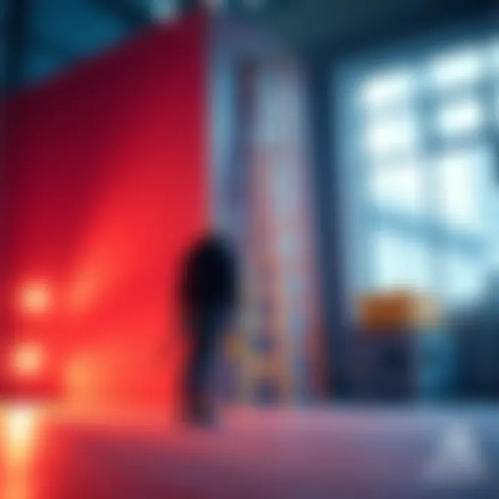 A person standing next to a completed ladder, reviewing a parcel for upgrades with tools in hand.