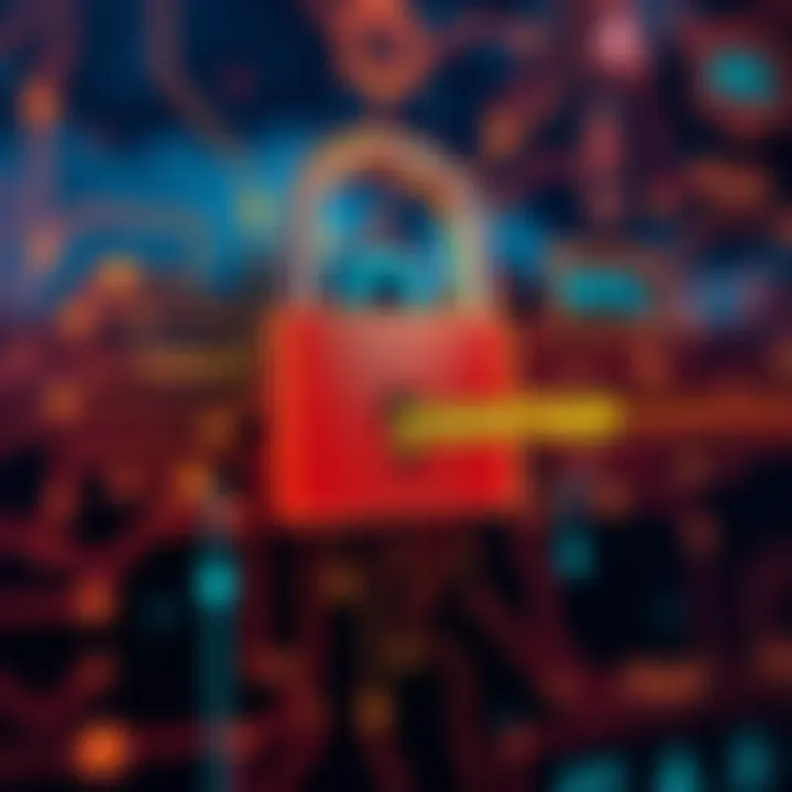 A visual representation of cryptocurrency security with icons of a lock, seed phrase, and passphrase. The image conveys the concept of securing private keys with strong passphrases.