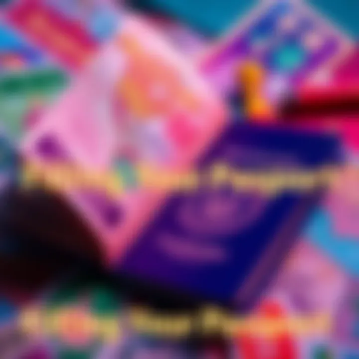 A colorful passport open to show various stamps from different places, representing travel and adventure after reaching level 5.