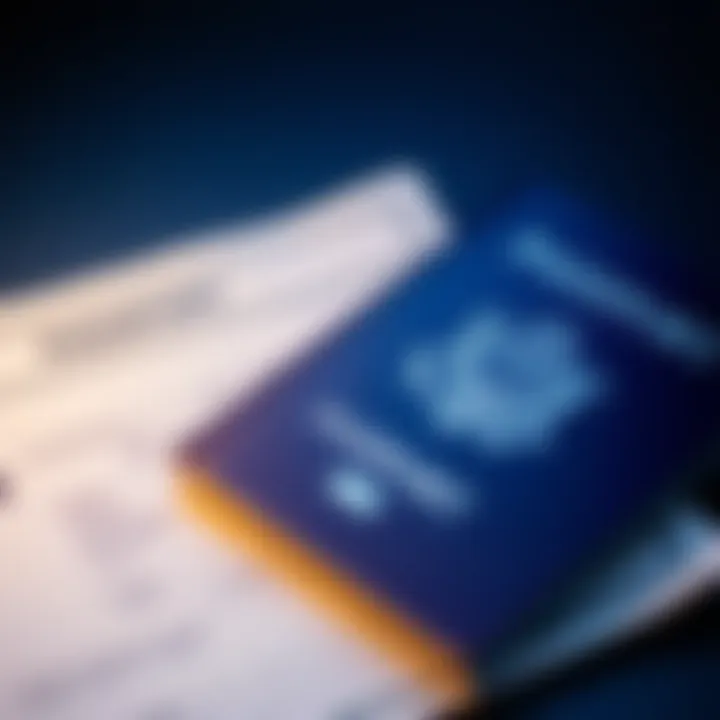A passport alongside KYC documents, symbolizing the importance of verification in financial transactions.