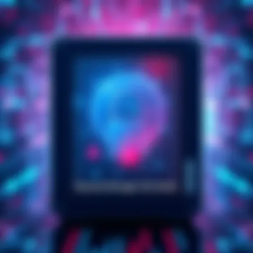 A digital safe depicting a password manager with various password symbols inside, symbolizing online security.