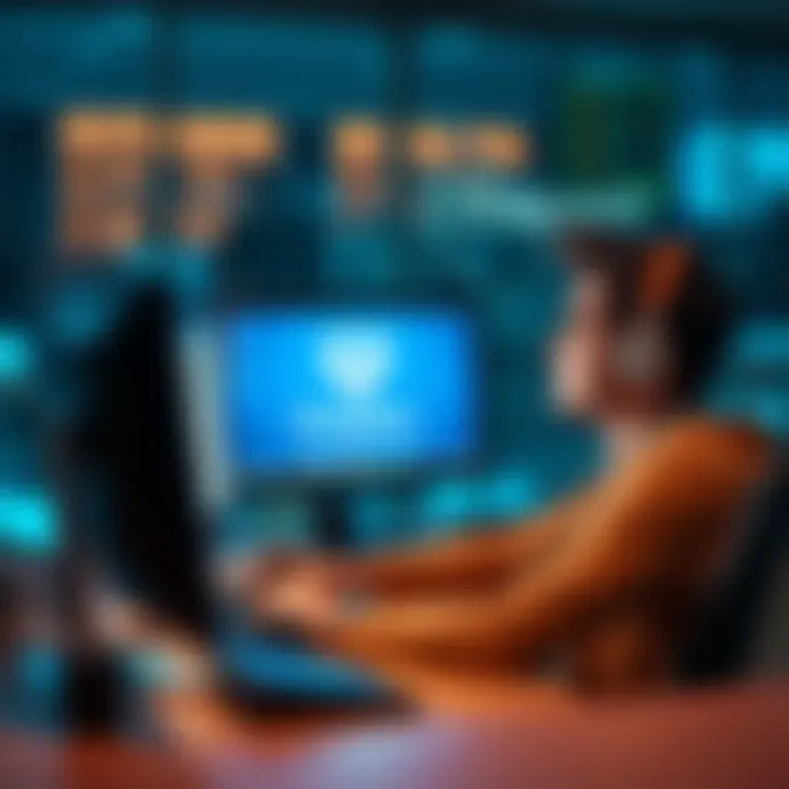A person sitting at a computer, looking frustrated while trying to recover a lost password for an old Dropbox account.