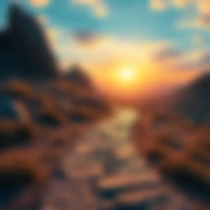 Pathway into the Future A winding path leading into a bright horizon, symbolizing new opportunities ahead.