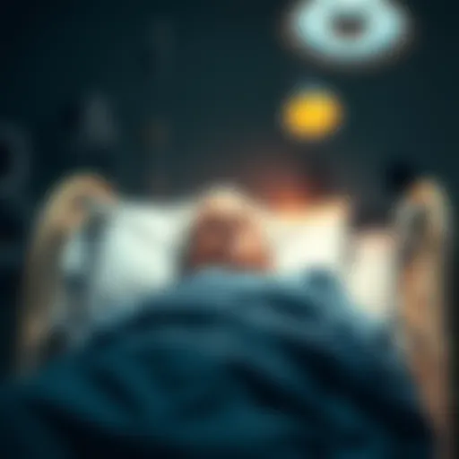 A patient lying in a hospital bed with a concerned expression, surrounded by medical equipment and soft lighting, reflecting the tension between hope and despair.