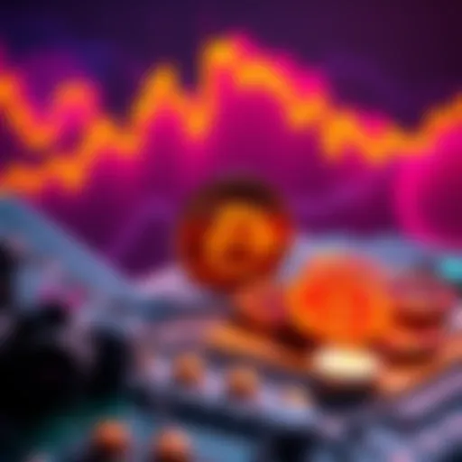 Graphic of Patos MemeCoin with a rising chart and tokens, symbolizing growth and investment opportunities.