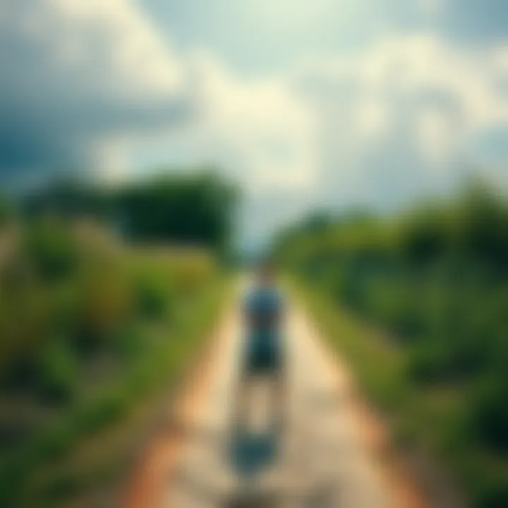 A person standing at a crossroads, looking confused while one path is worn down and the other is overgrown, symbolizing the choice to change or continue repeating mistakes.