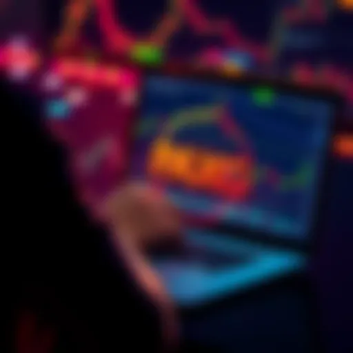 A person analyzing cryptocurrency market charts with PAXG coins visible on a laptop screen, depicting investment strategy and safety concerns.