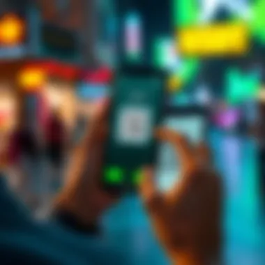 A person using a smartphone to scan a QR code for a digital currency payment with USDT, reflecting the campaign in Vietnam and the Philippines.