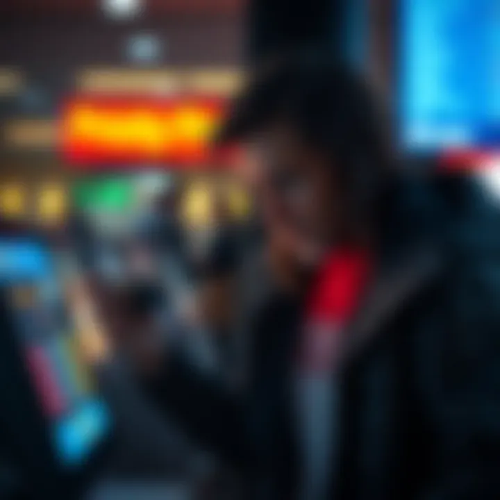 A frustrated person looking at a payment processing screen with a Priority Pass and Icy Card in hand
