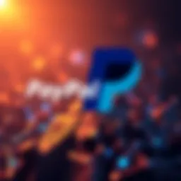 PayPal and Solana Integration PayPal logo with Solana logo, symbolizing partnership in blockchain