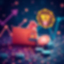 Illustration showing a digital wallet and subscription service icons representing PCT's new smart contract payments.