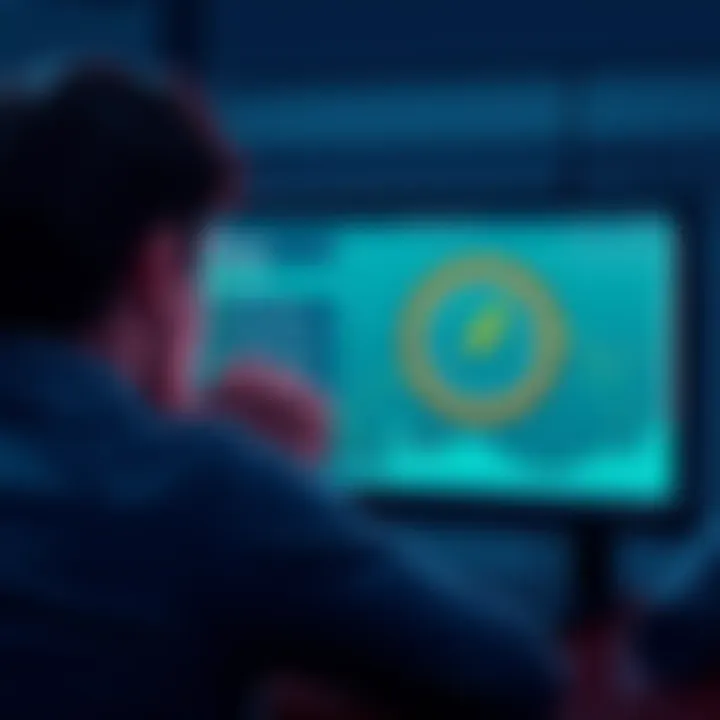 A frustrated person looking at their computer screen showing a pending crypto topup on Kraken, with a clock symbol indicating delays