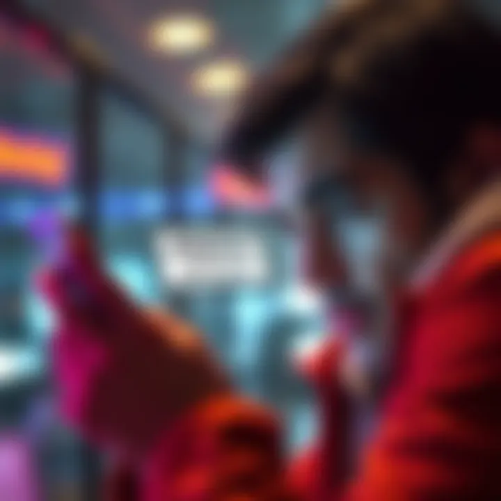 A frustrated user glances at a digital device displaying a pending withdrawal status, evoking concerns of delays and implications for users on the platform.