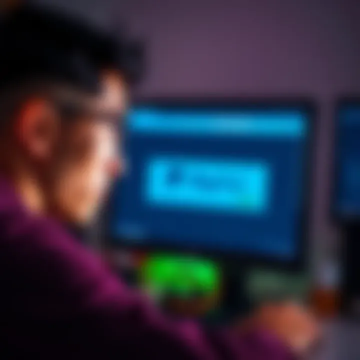 A user looking worriedly at a computer screen displaying a pending transaction message from Coinbase to PayPal