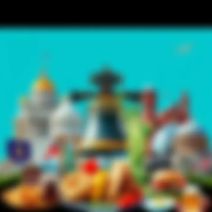 A collage showcasing Pennsylvania landmarks and symbols that represent its unique culture, including the Liberty Bell and local foods.
