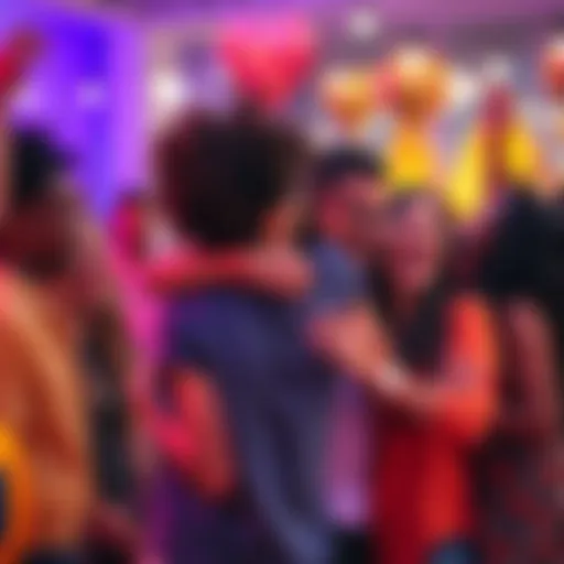 People Celebrating Love A group of diverse people joyfully embracing each other, showcasing acceptance and love in a vibrant setting.