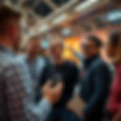 A group of people sharing opinions and memes about auctions in a lively forum setting