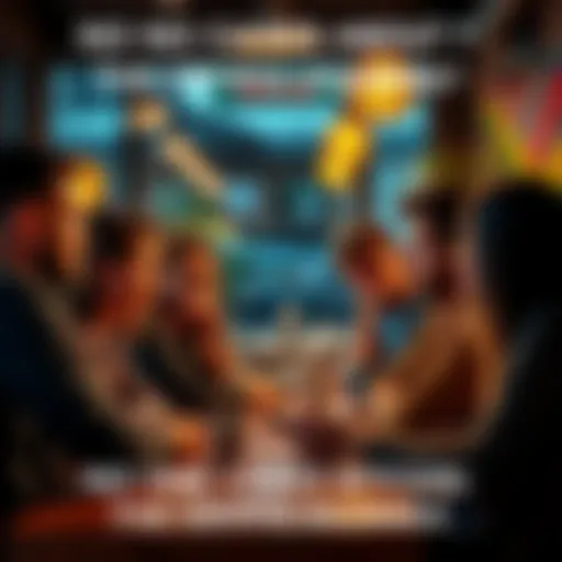 A group of friends looks confused while discussing Bitcoin at a coffee shop, highlighting the lack of interest in cryptocurrency among them.