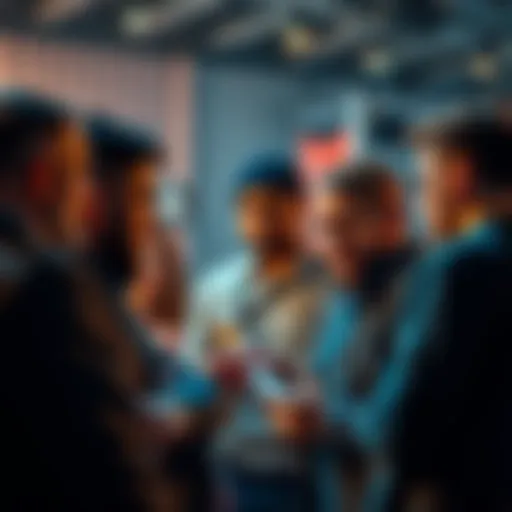 Group of people engaged in conversation about pump and dump schemes in cryptocurrency