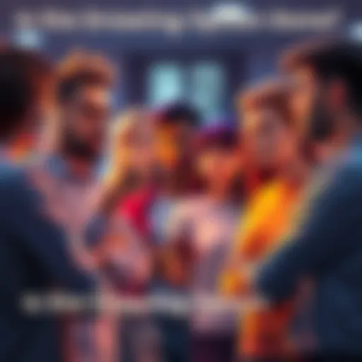 Group of people expressing confusion over the removal of a drawing option and discussing its replacement by AI tools.
