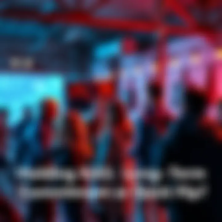 A group of people engaged in conversation about long-term and short-term KAS investments in a community setting