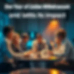 A group of people at a table discussing the impacts of limited withdrawals on the market