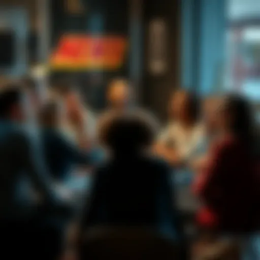 A group of diverse people sitting in a circle, sharing thoughts about current trends and feelings.