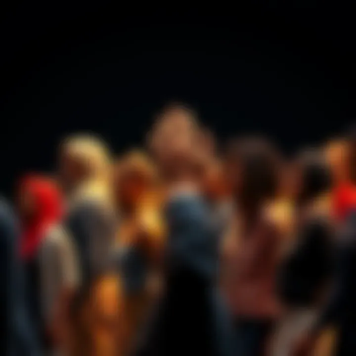 A diverse group of people holding hands together, symbolizing unity and strength during tough times.