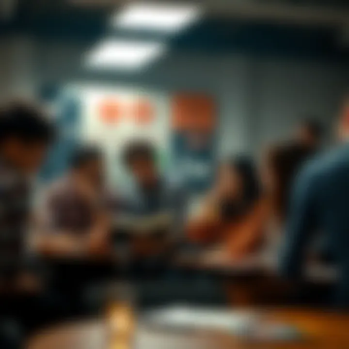 A group of people engaged in a learning session, sharing knowledge and experiences with each other.
