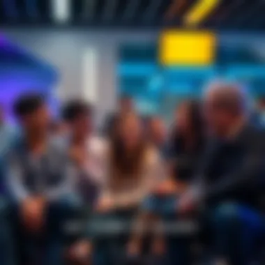 A group of people sitting together, smiling and sharing their personal moments and reactions with each other.