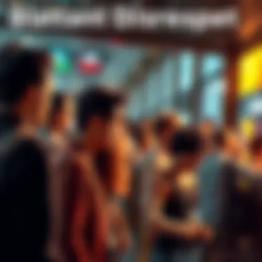 A group of people arguing in a public space, showing signs of disrespect and frustration towards each other
