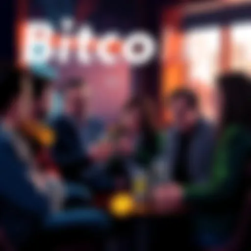 Group of people sharing their experiences with Bitcoin investment in a casual setting
