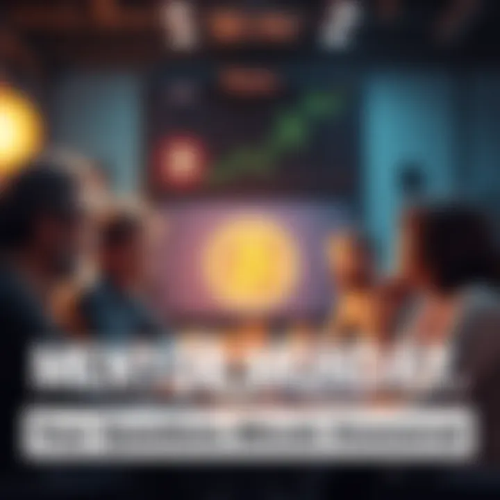 A group of people engaging in a discussion about Bitcoin, sharing knowledge and asking questions in a community setting