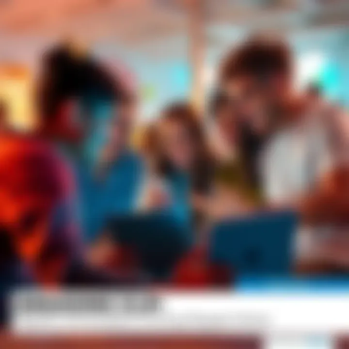 A group of people engaged in an animated discussion over a clip on their devices